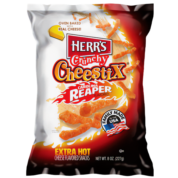 Herr's Carolina Reaper Crunchy Cheestix Extra Hot Cheese Flavour 227g
