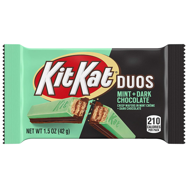 Kit Kat Duo Dark Chocolate Mint Chocolate Bar 42g - BBE: 01/01/2023